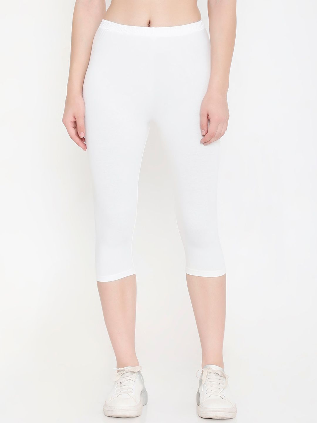 Feelings Women Solid Slim Fit Cotton Capri-image-6