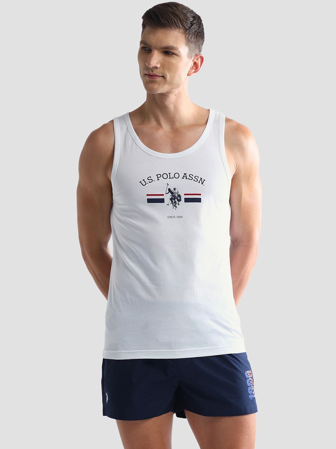 U.S. Polo Assn. Printed Pure Cotton Innerwear Vests
