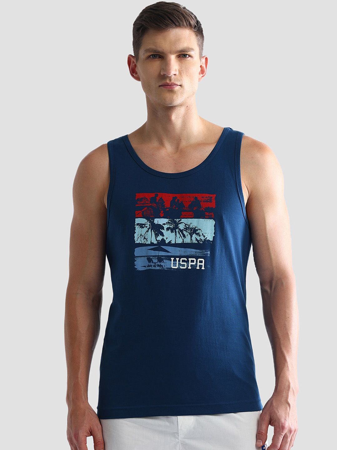 U.S. Polo Assn. Printed Pure Cotton Innerwear Vests-picture-30
