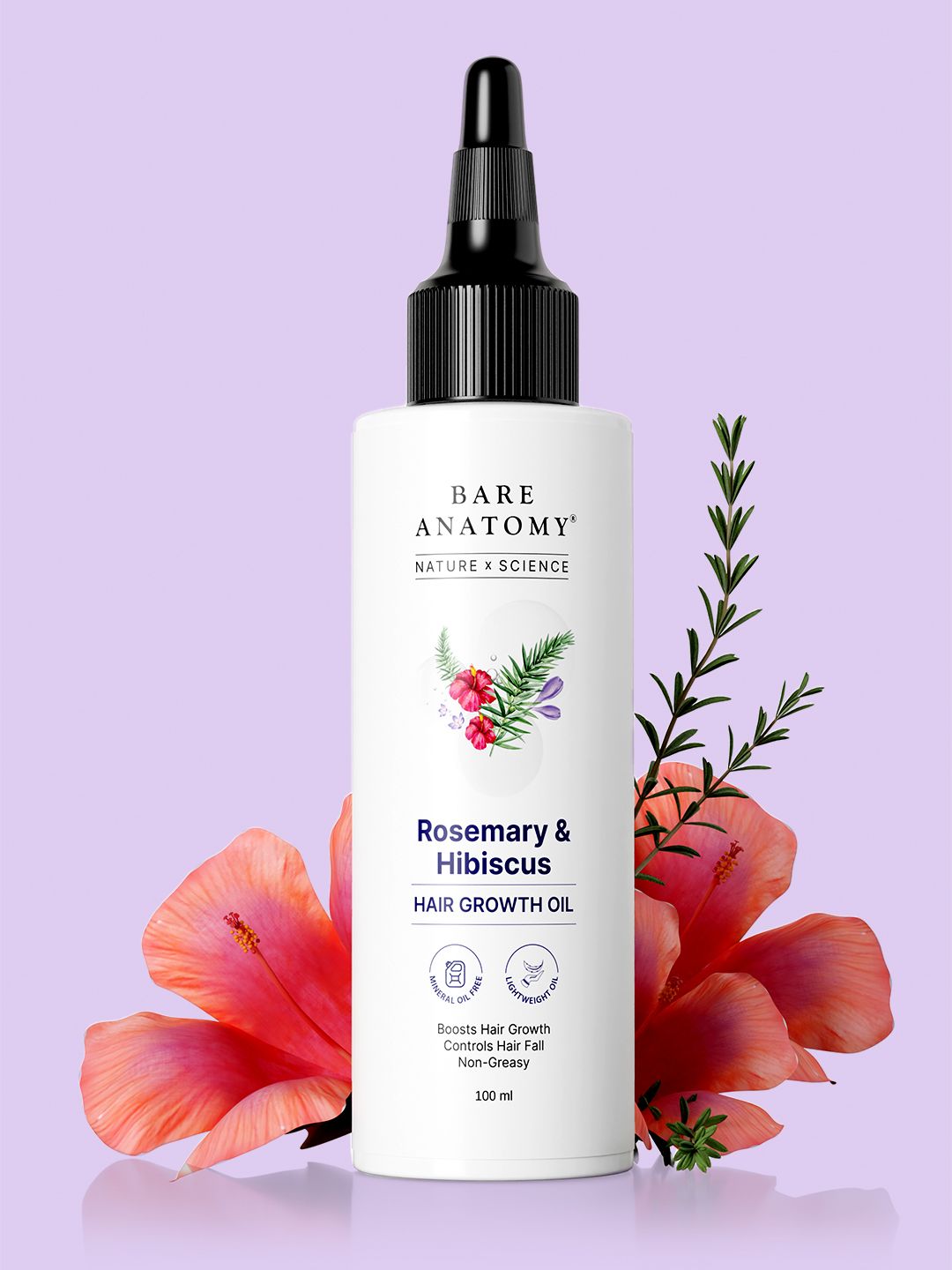 Bare Anatomy Rosemary Hibiscus Hair Growth Oil - 100ml