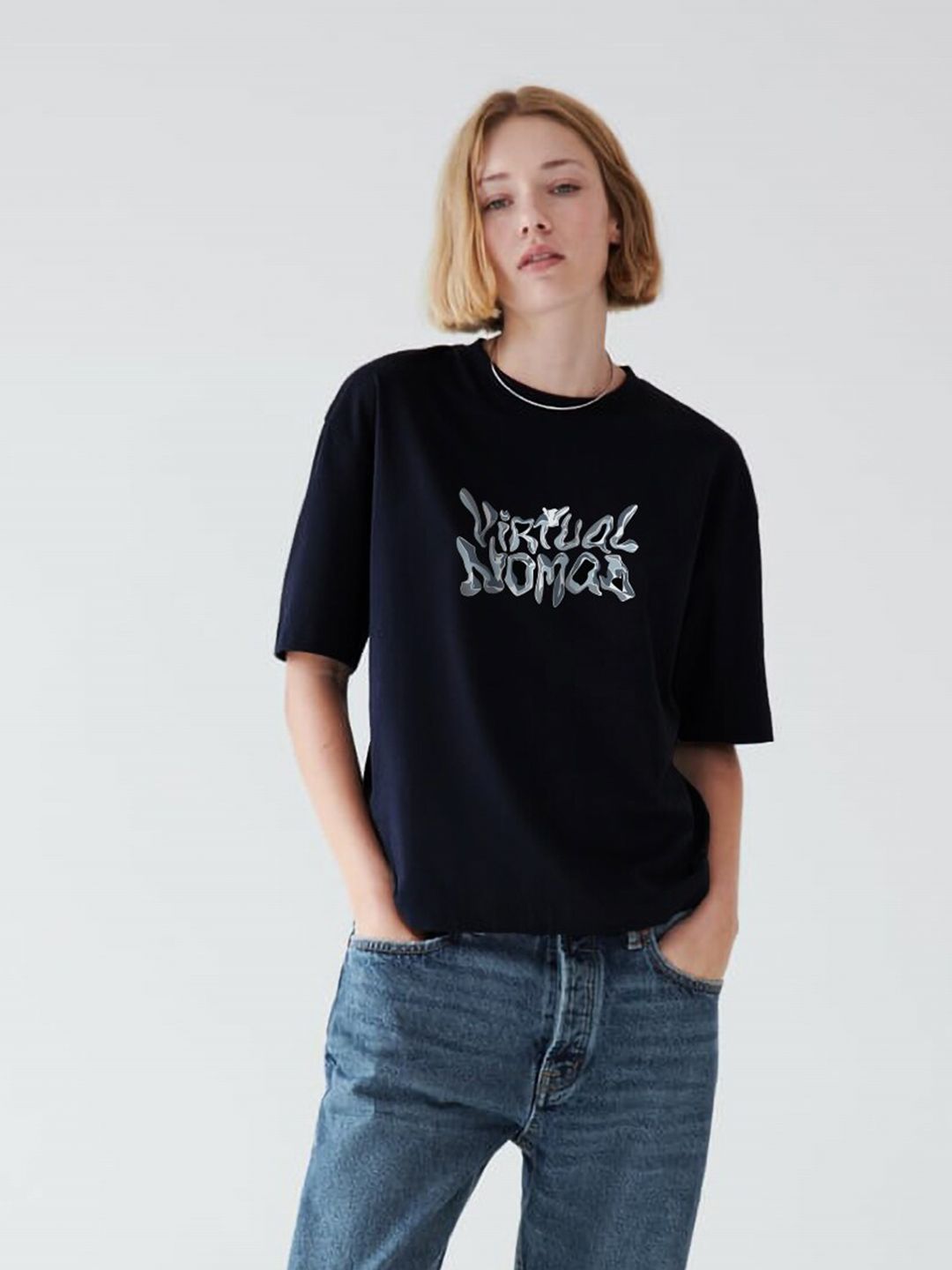 MISCHIEF MONKEY Printed Round Neck Short Sleeves Cotton T-shirt-picture-15