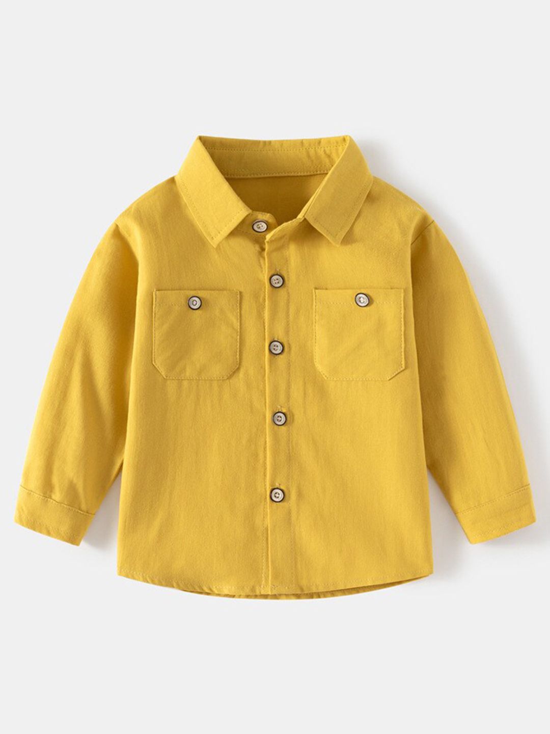 StyleCast Boys Yellow Spread Collar Cotton Casual Shirt-picture-34