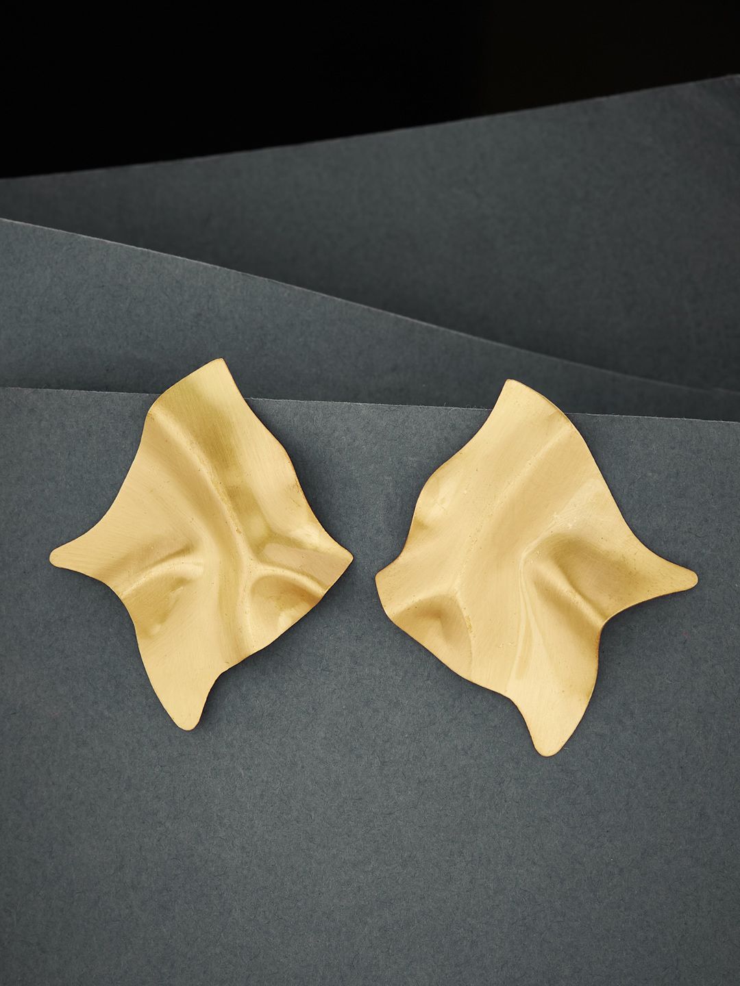 ATIBELLE Gold-Plated Contemporary Drop Earrings