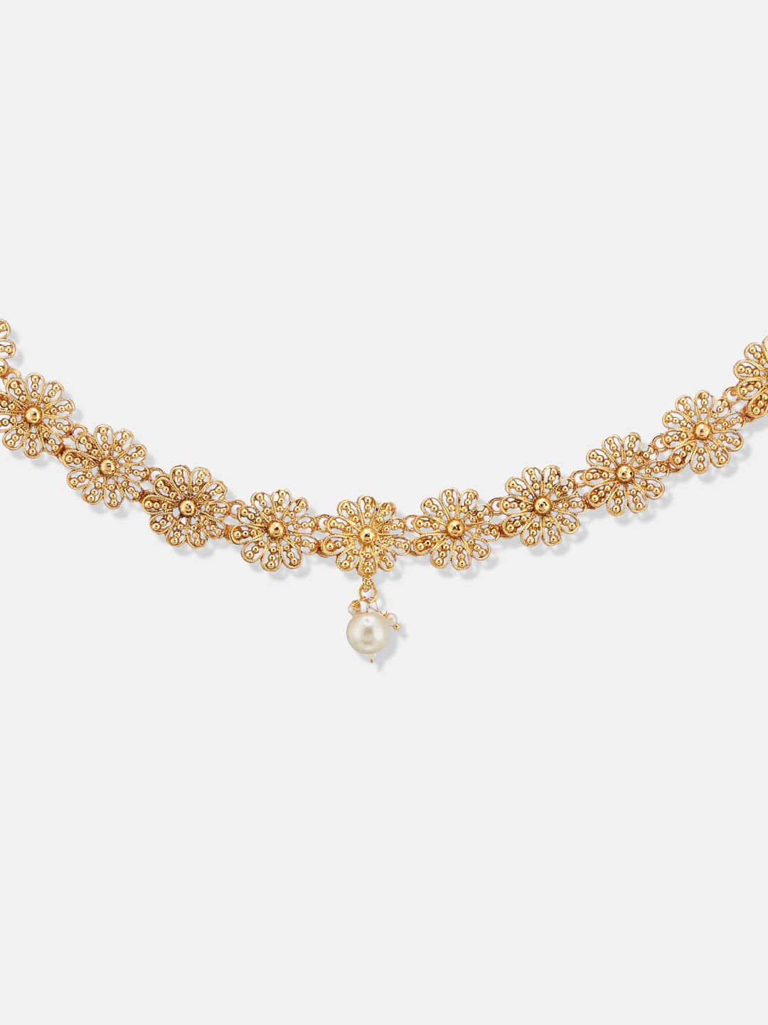ATIBELLE Gold-Plated Beaded Brass Jewellery Set