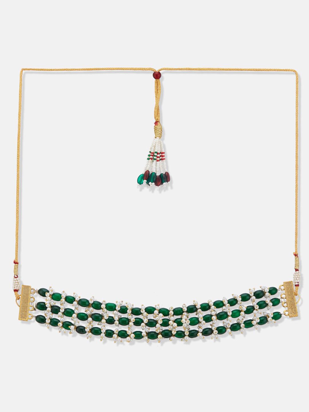 ATIBELLE Gold-Plated Beaded Brass Choker