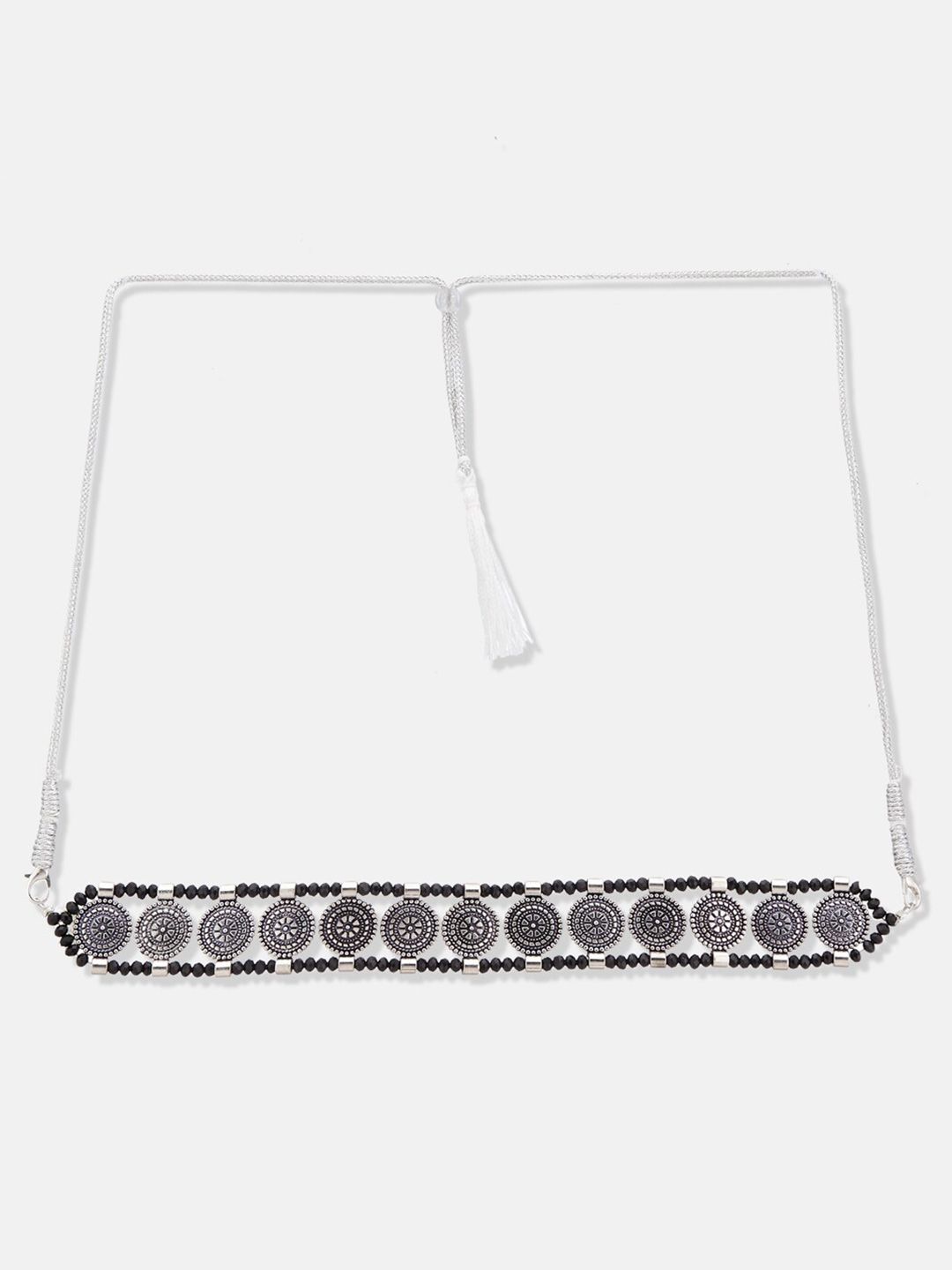 ATIBELLE Silver-Plated Beaded Brass Choker