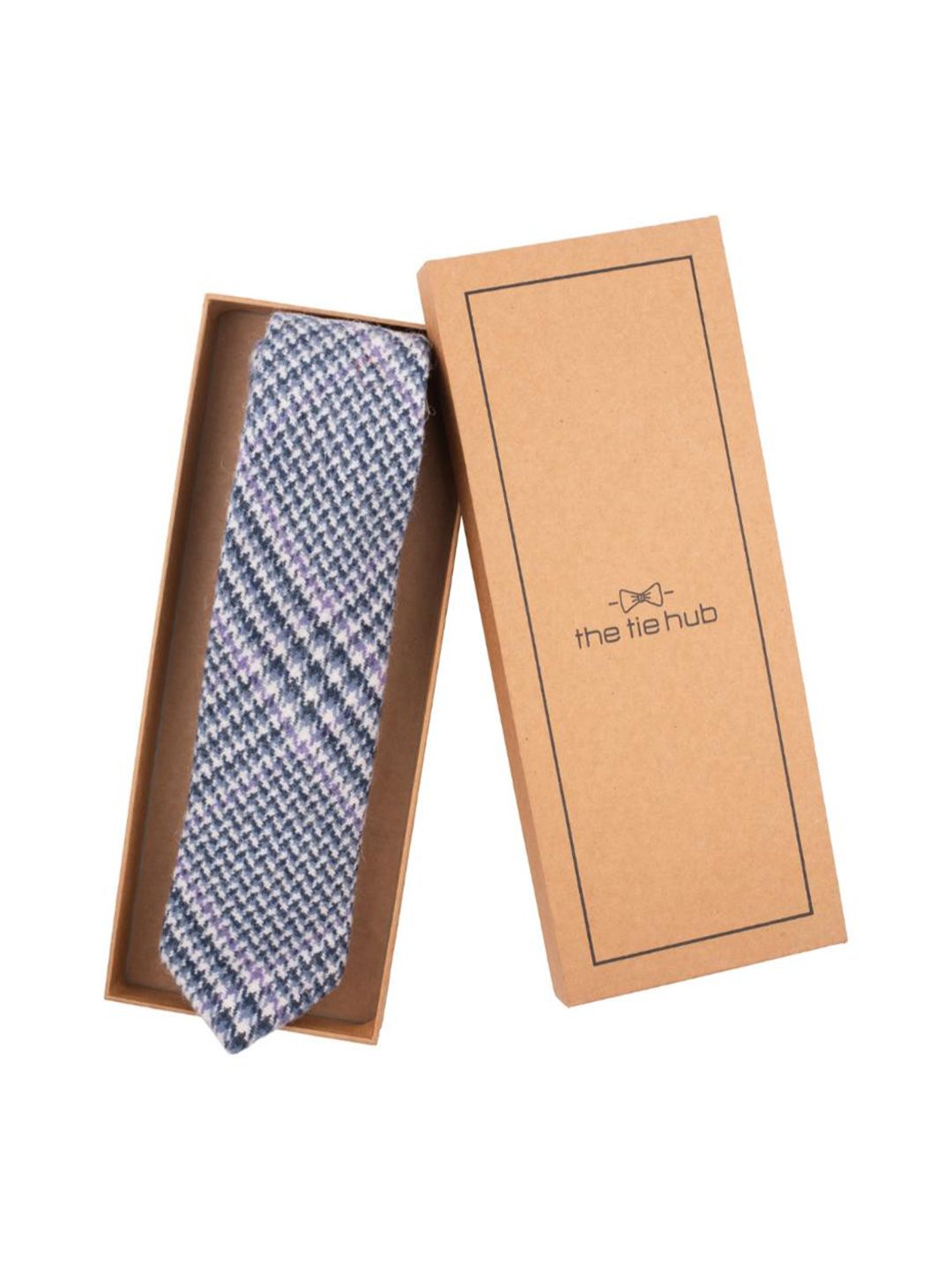 The Tie Hub Men Checked Wool Ascot Tie-picture-29