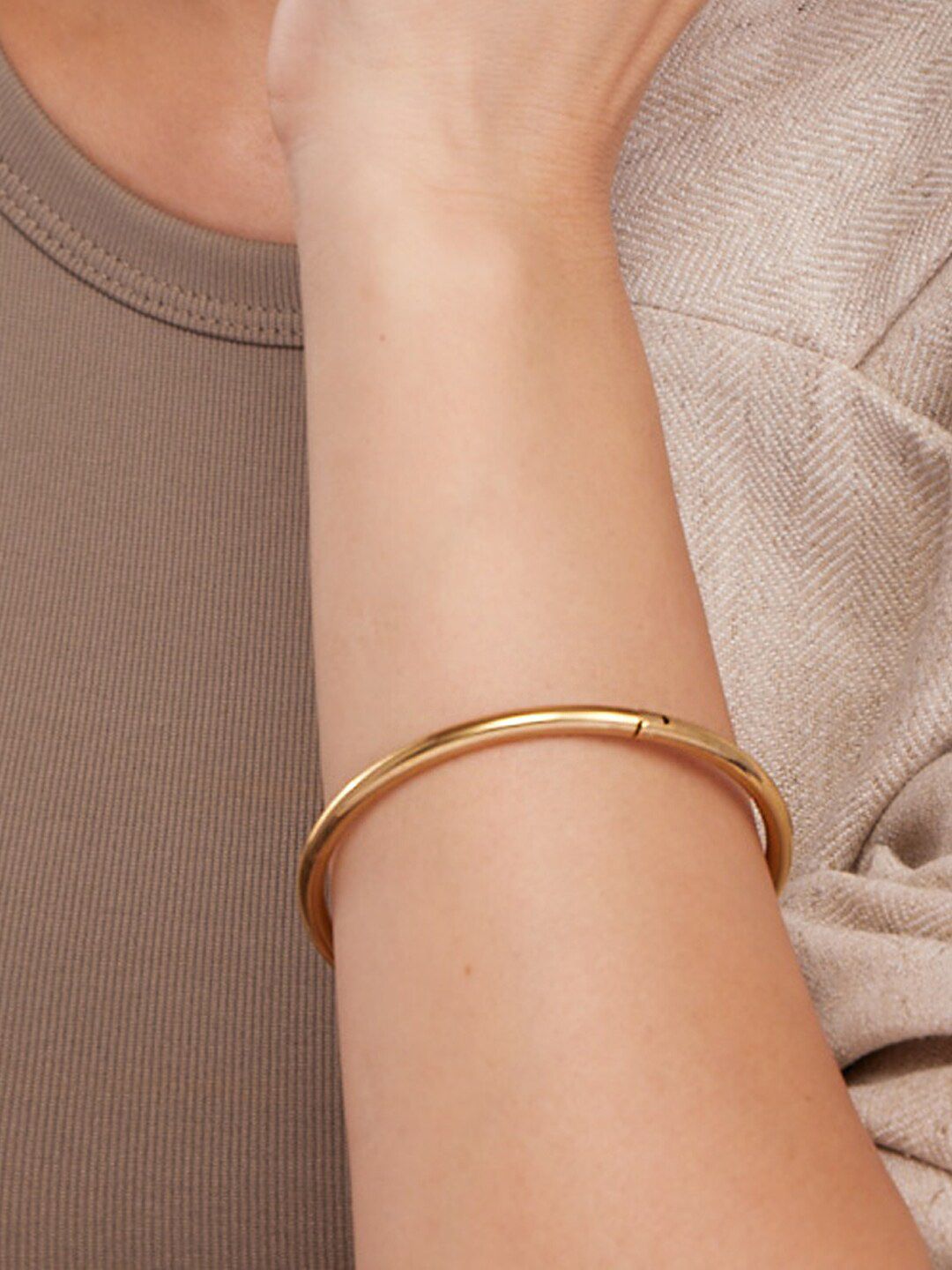 PALMONAS Gold-Plated Anti Tarnish Bangle-Style Bracelet-image-29