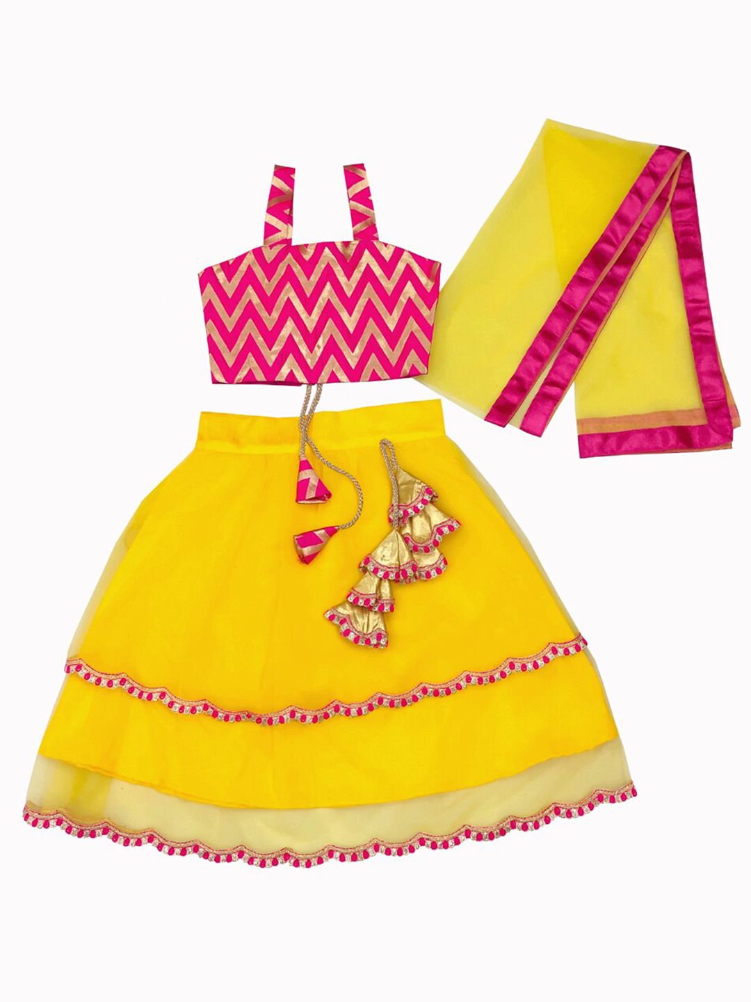 BAESD Girls Printed Ready to Wear Lehenga & Blouse With Dupatta-picture-43