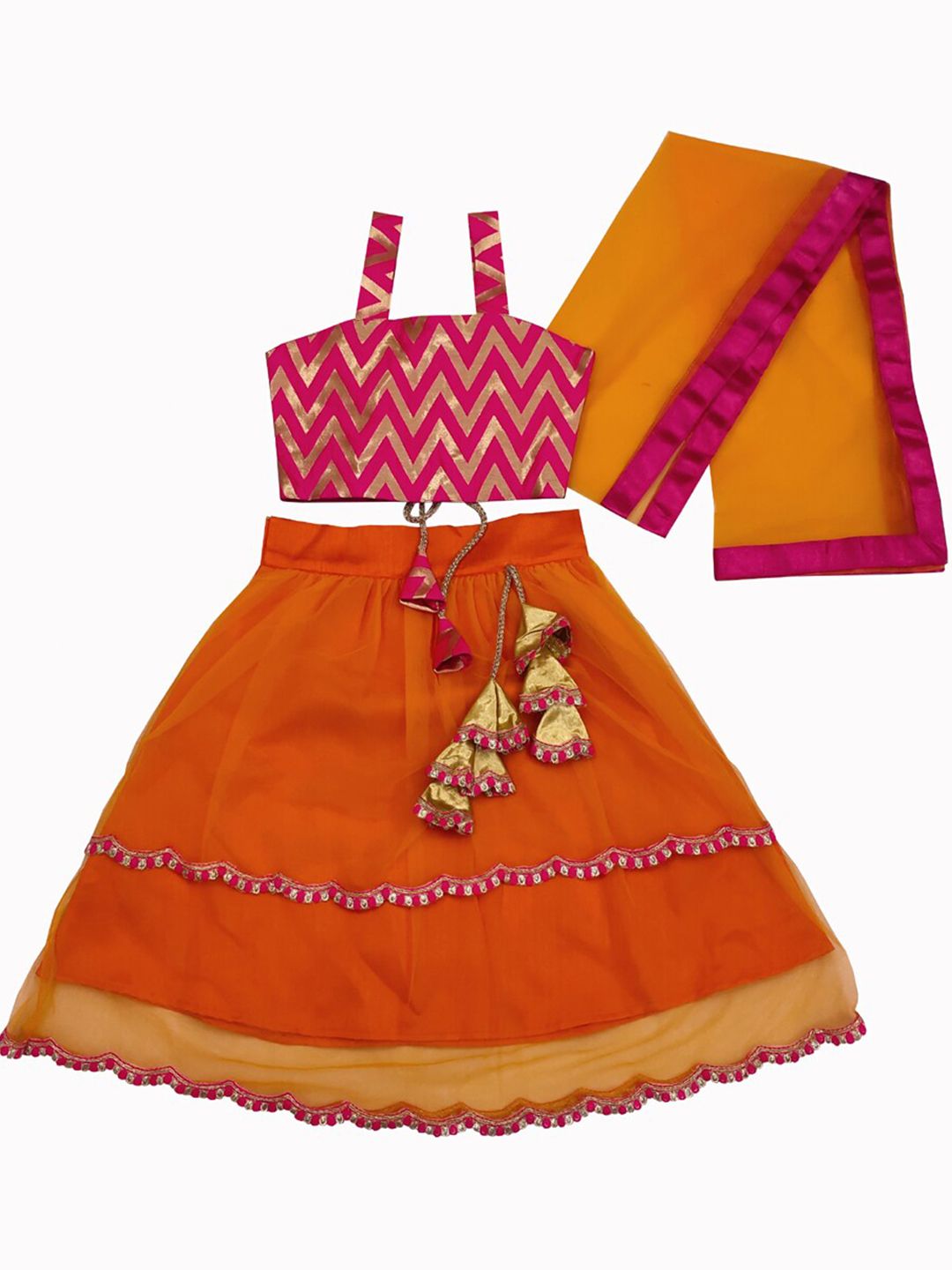 BAESD Girls Thread Work Ready to Wear Lehenga & Blouse With Dupatta-picture-26