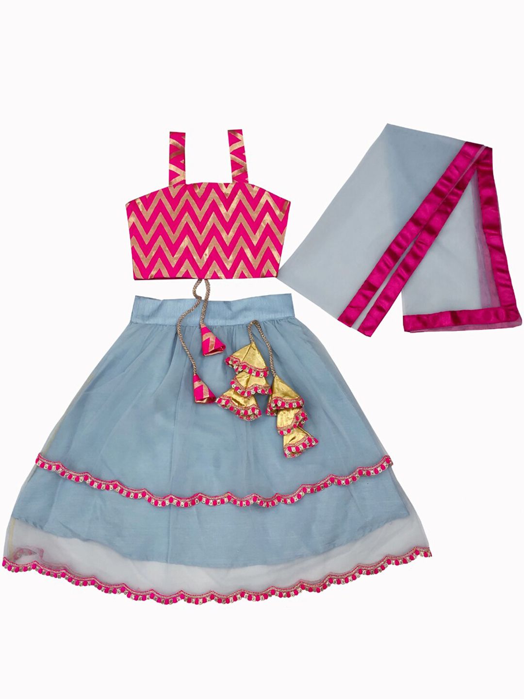 BAESD Girls Thread Work Ready to Wear Lehenga & Blouse With Dupatta-picture-25