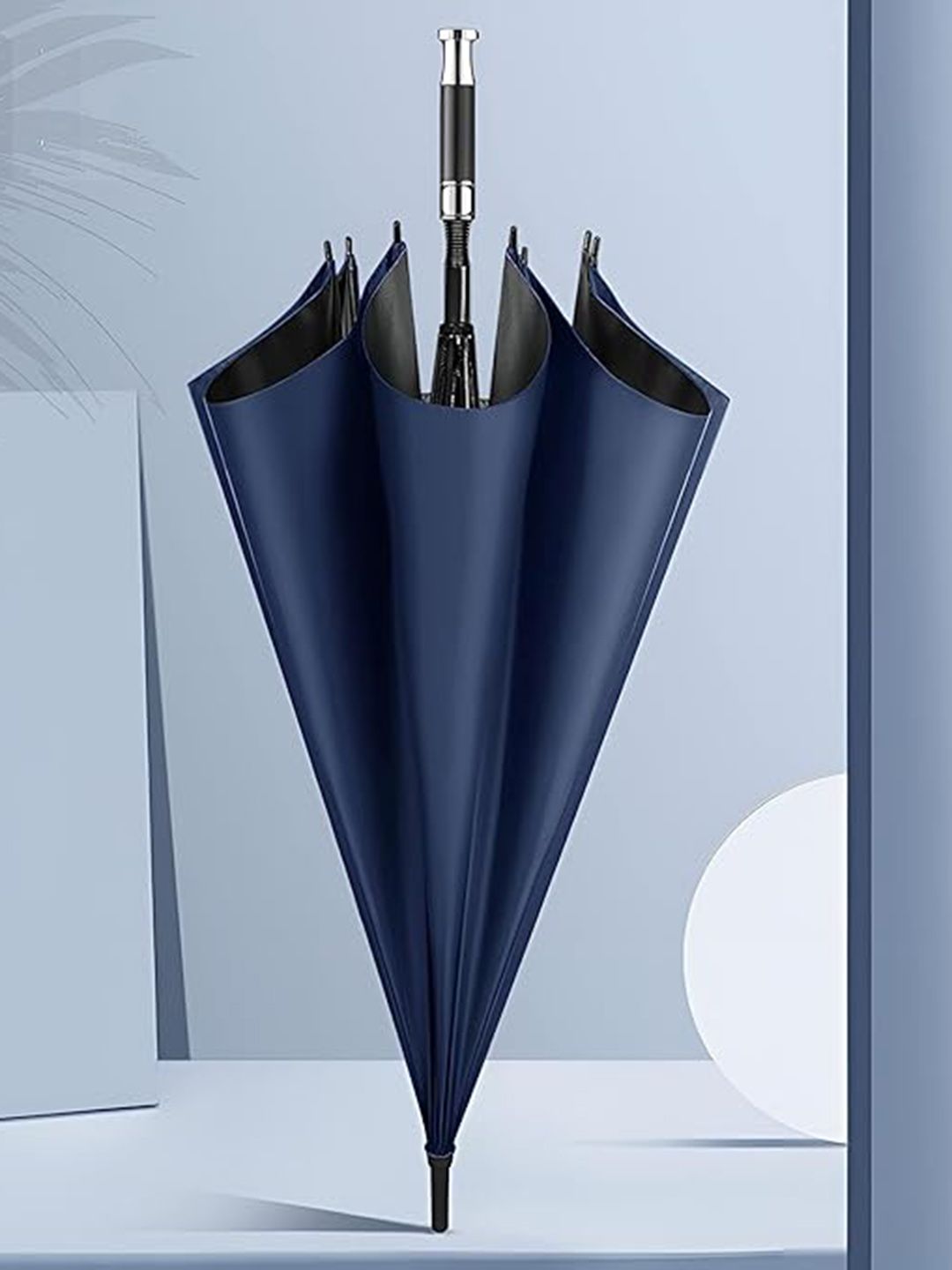 Sasimo Unisex Semi-Automatic 2 Fold Umbrellas-image-6
