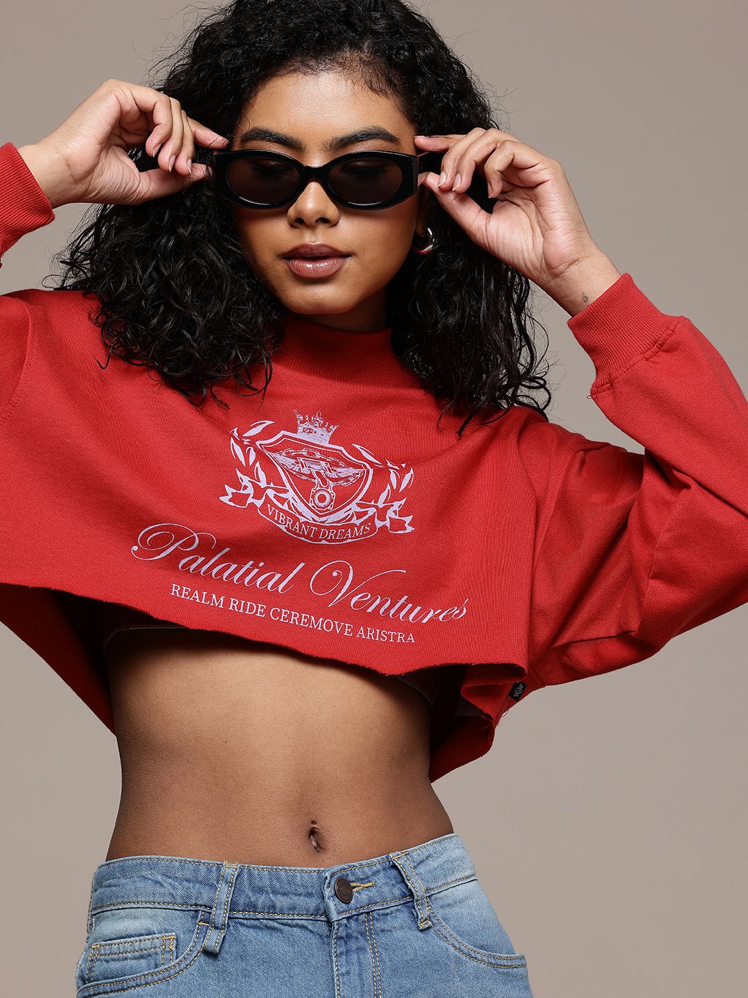 The Roadster Life Co. Typography Printed Crop Sweatshirt-picture-34