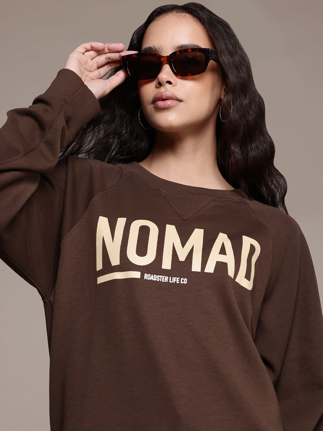 The Roadster Lifestyle Co. Printed Raglan Sleeves Sweatshirt-picture-14