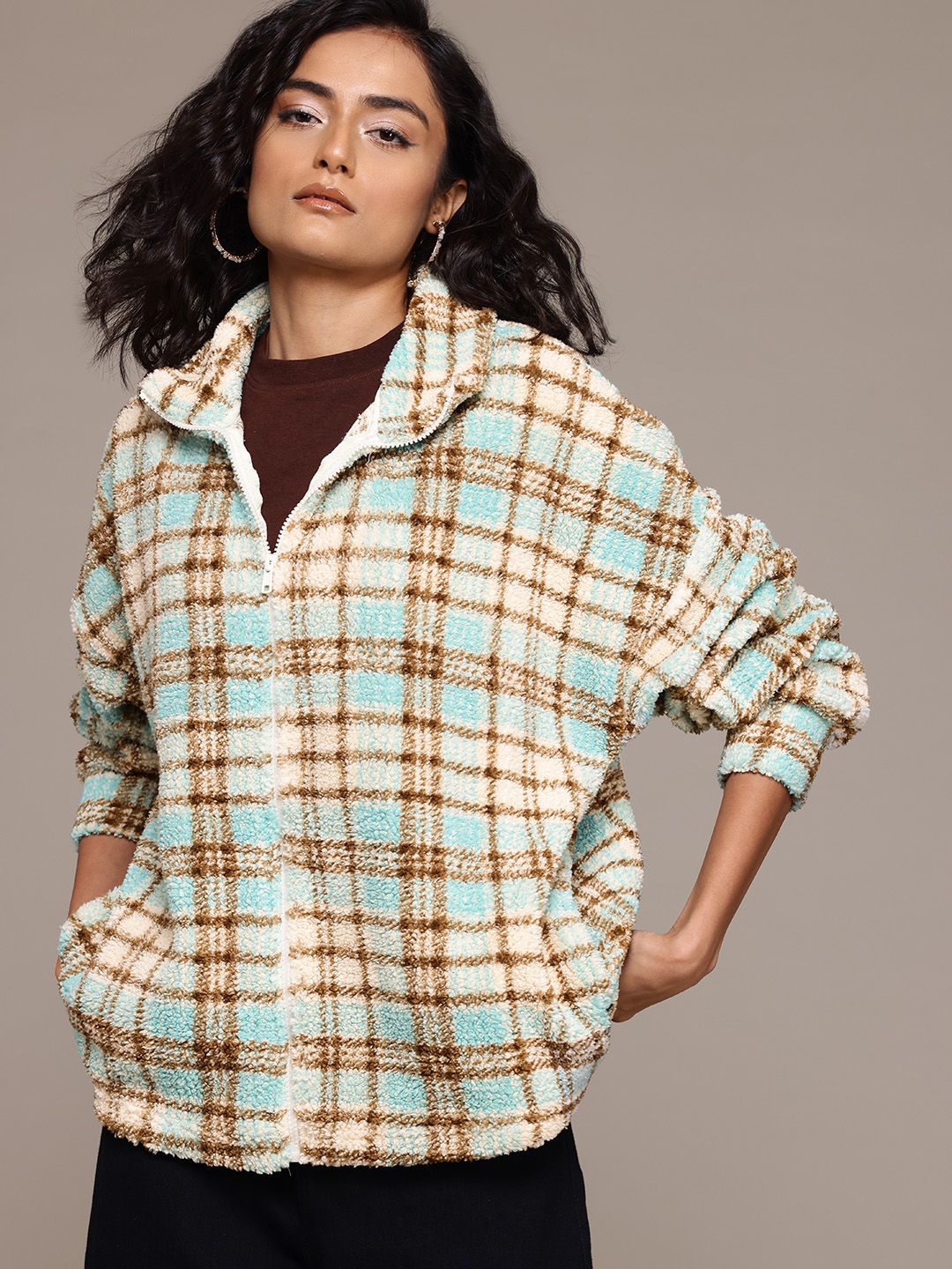 The Roadster Lifestyle Co. Checked Fleece Sweatshirt-picture-13