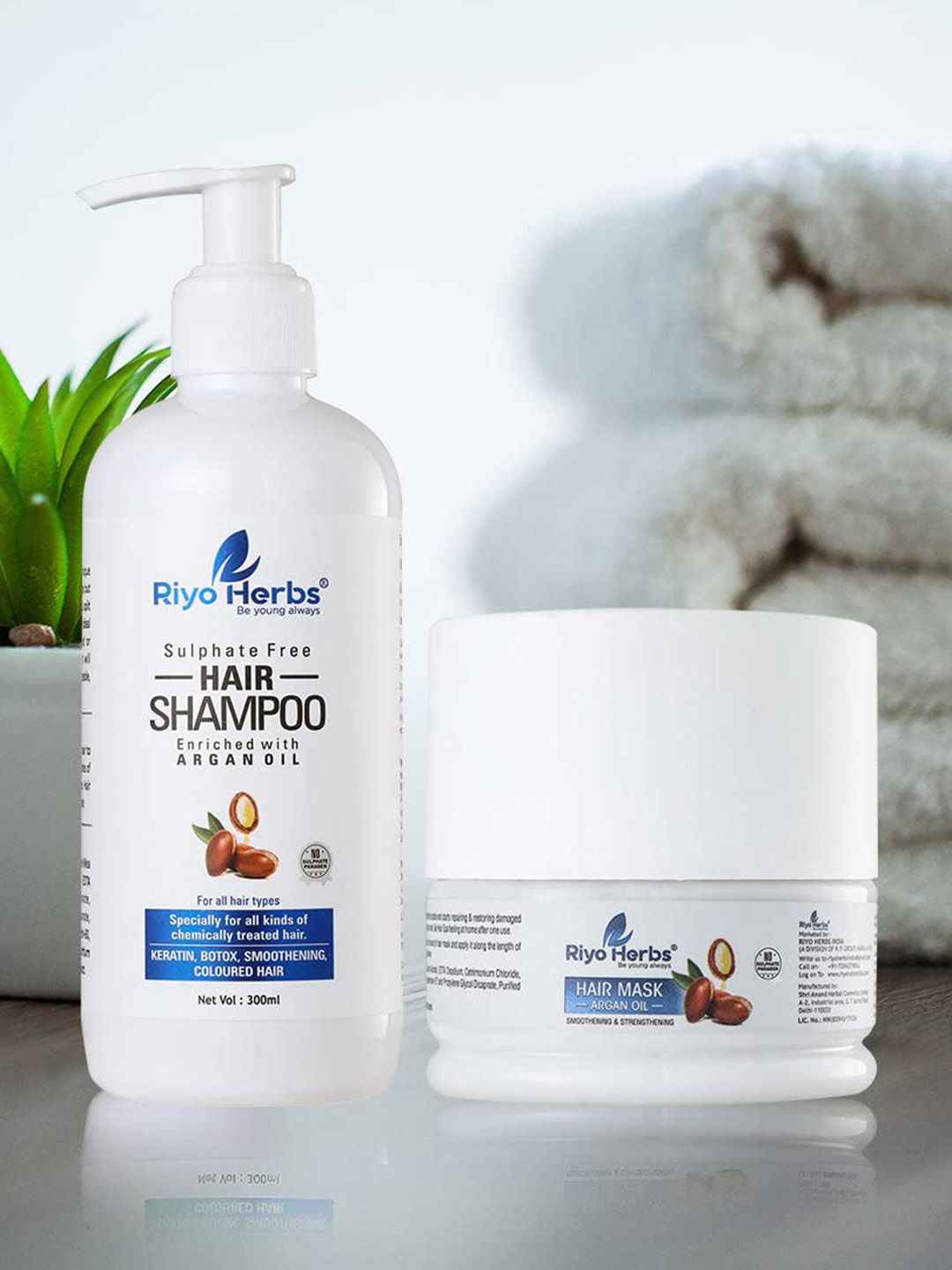 Riyo Herbs Set Of 2 Damage Repair & Frizz Control Hair Care Combo - 300 ml -200 ml-picture-22