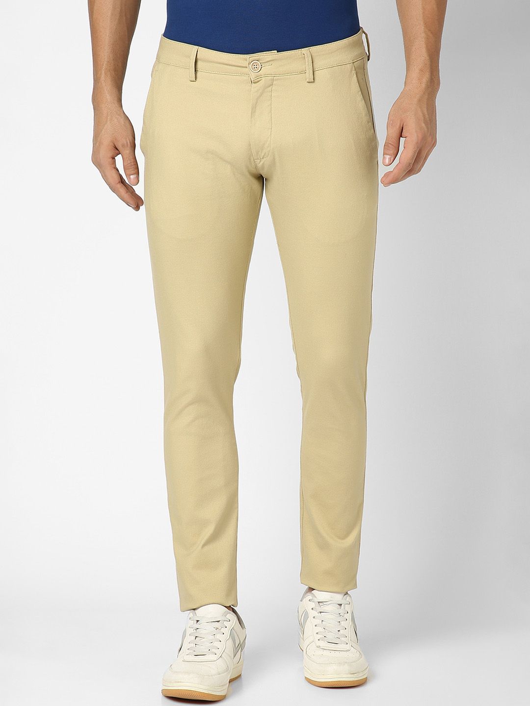 Peter England Casuals Men Skinny Fit Cotton Chinos Trousers-picture-37