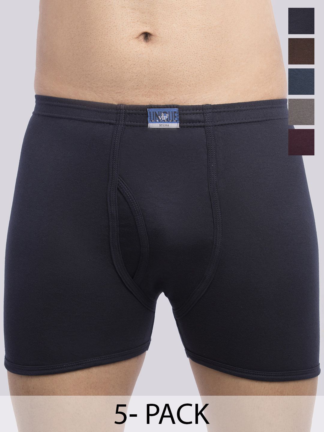 VIP Pack Of 5 Assorted Pure Cotton  Snug Fit Trunks- VP-MI-TR-UNICL-10P-PO5-80-picture-33