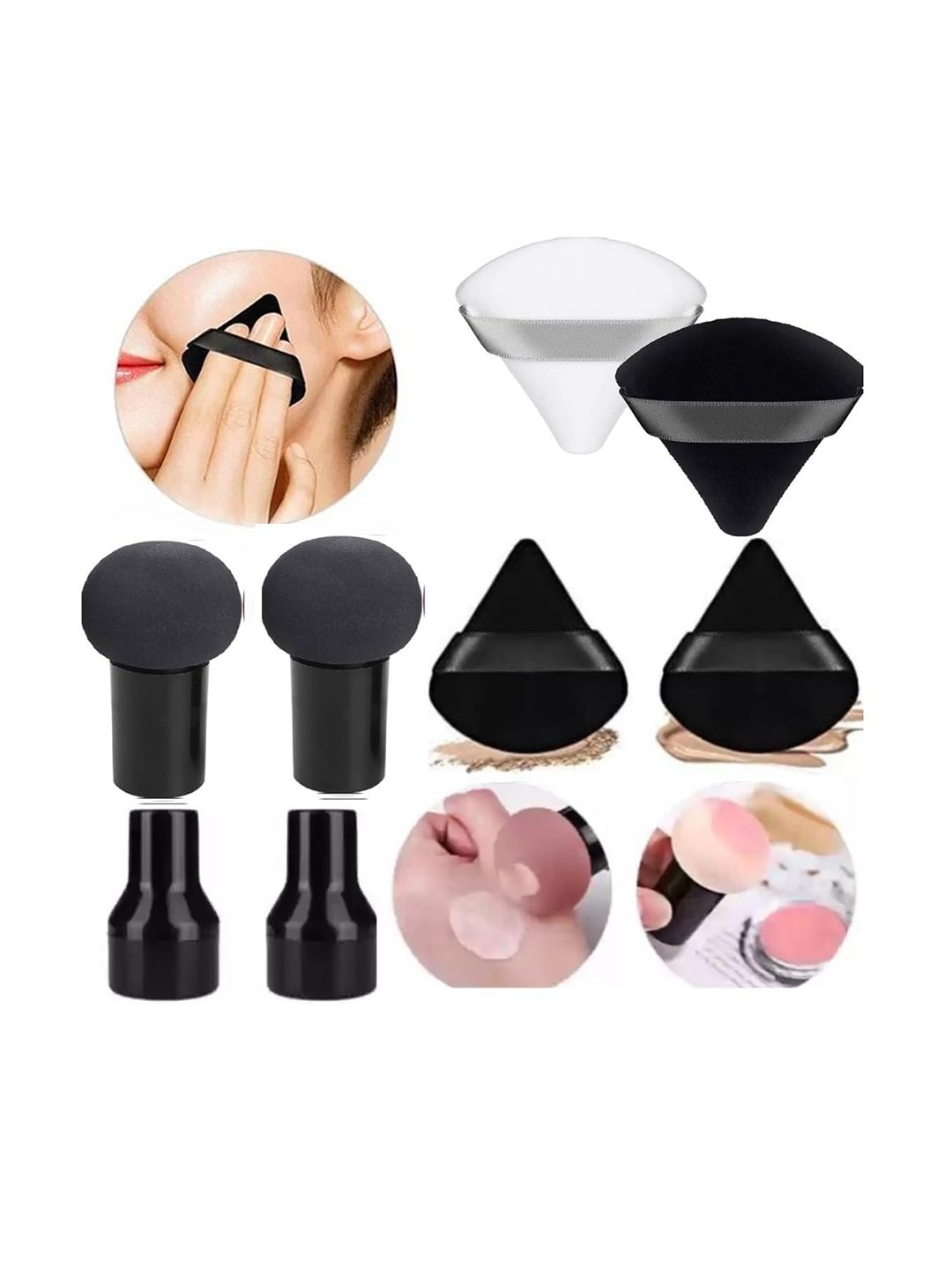 Facejewel Set Of 6 Pizza Sponge  & Mushroom Sponge-picture-36