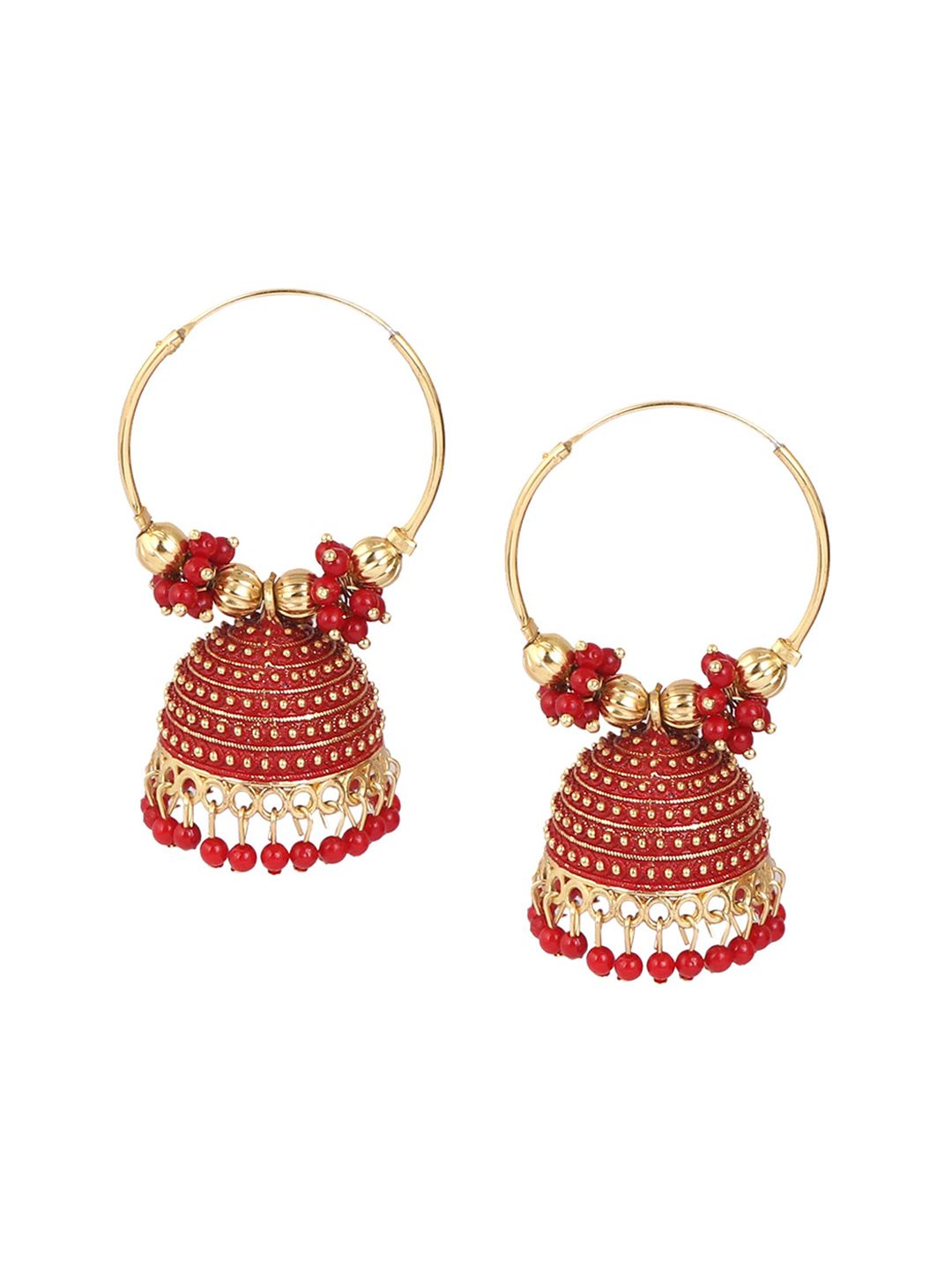 Keviv Gold-Plated Contemporary Jhumkas-image-9