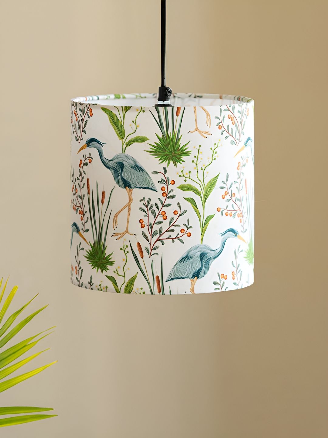 ExclusiveLane White & Blue Ostrich Sanctuary Acrylic Ceiling Lamp