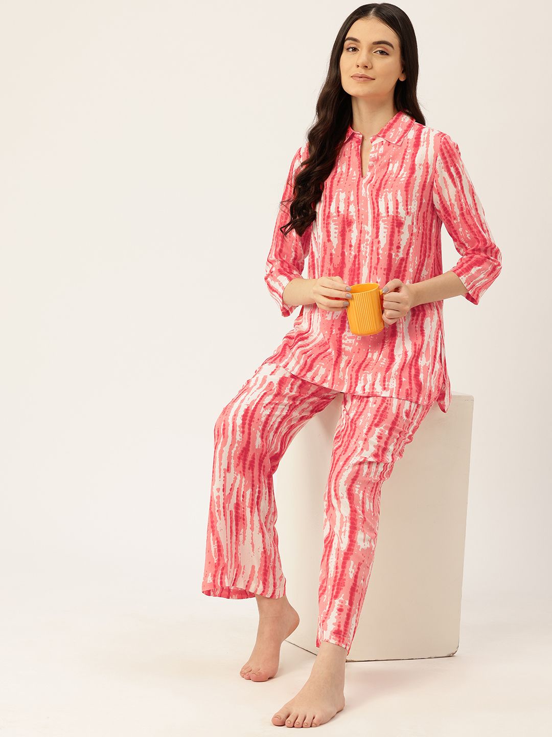 etc x fwd ETC Women Tie & Dye Printed Night suit-picture-23