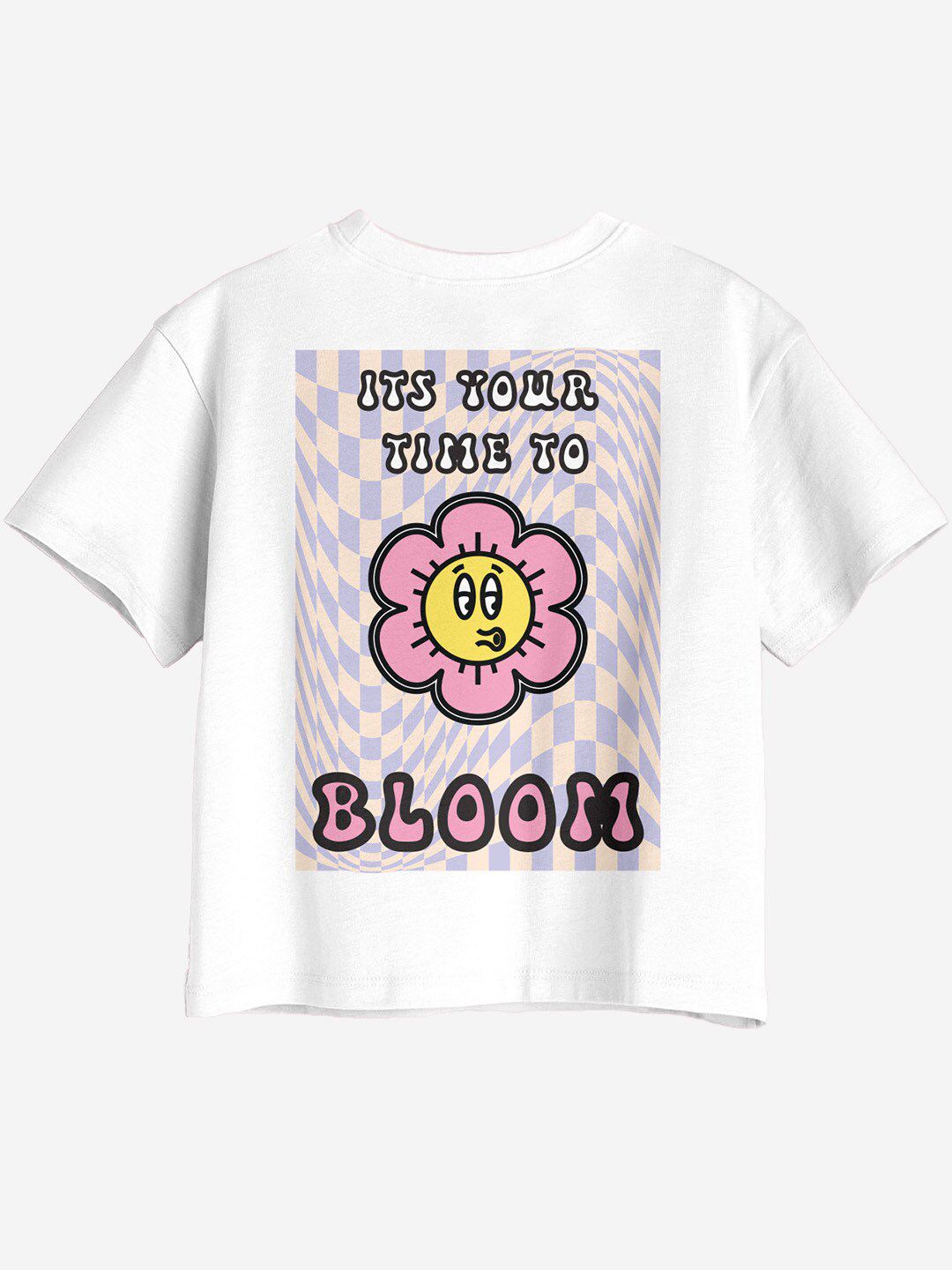 BONKIDS Girls Typography Printed Applique Cotton Oversized T-shirt-picture-31