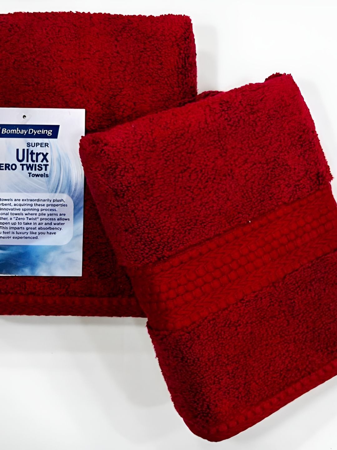 BOMBAY DYEING Mauve Pure Cotton 2 Pieces Pure Cotton 650 GSM Hand Towels-image-46