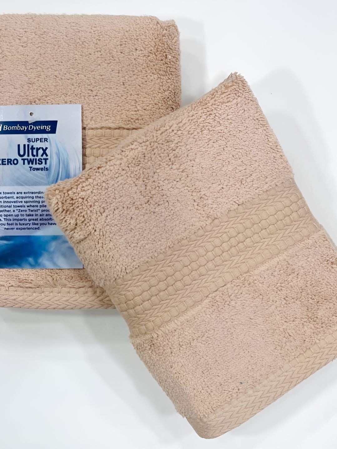 BOMBAY DYEING Coffee Brown 2 Pieces Pure Cotton 650 GSM Hand Towels-image-25