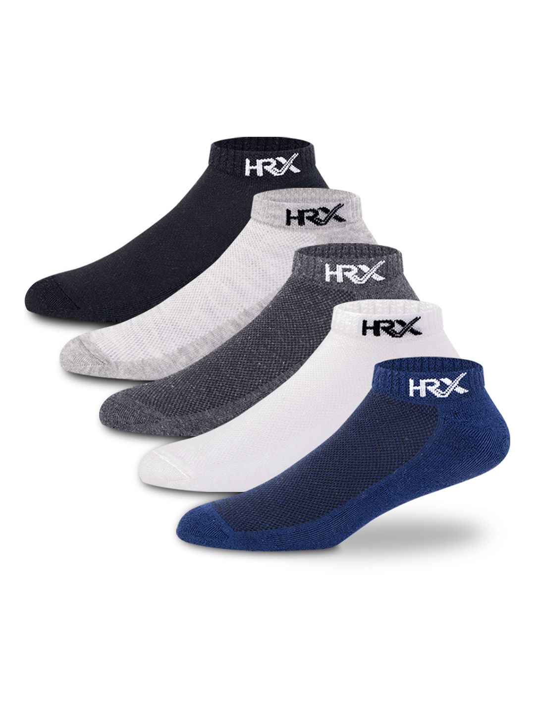 HRX by Hrithik Roshan Men Pack Of 5 Ankle Length Socks-picture-31