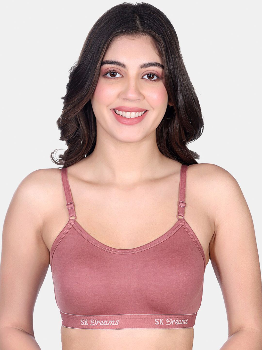 SKDREAMS Full Coverage Non Padded Non-Wired Seamless Workout Bra-All Day Comfort-picture-42