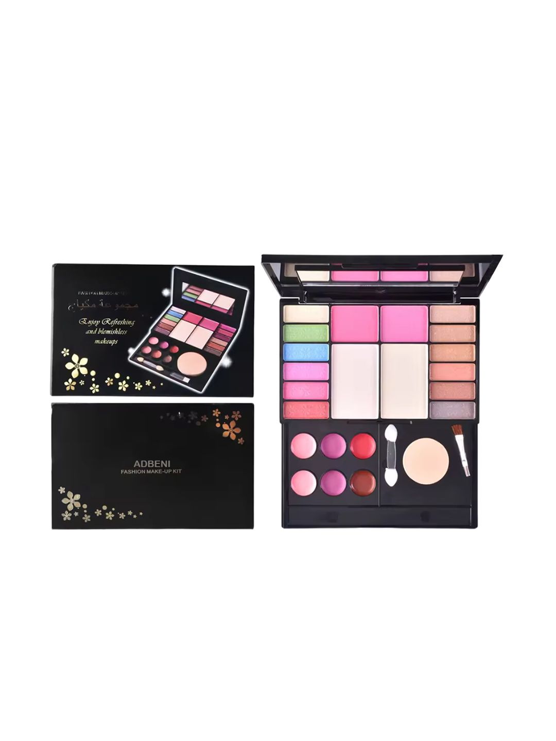 Adbeni 12 Eyeshadow 2 Blusher 2 Compact 6 Lip Color Makeup Kit -  26gm-image-31