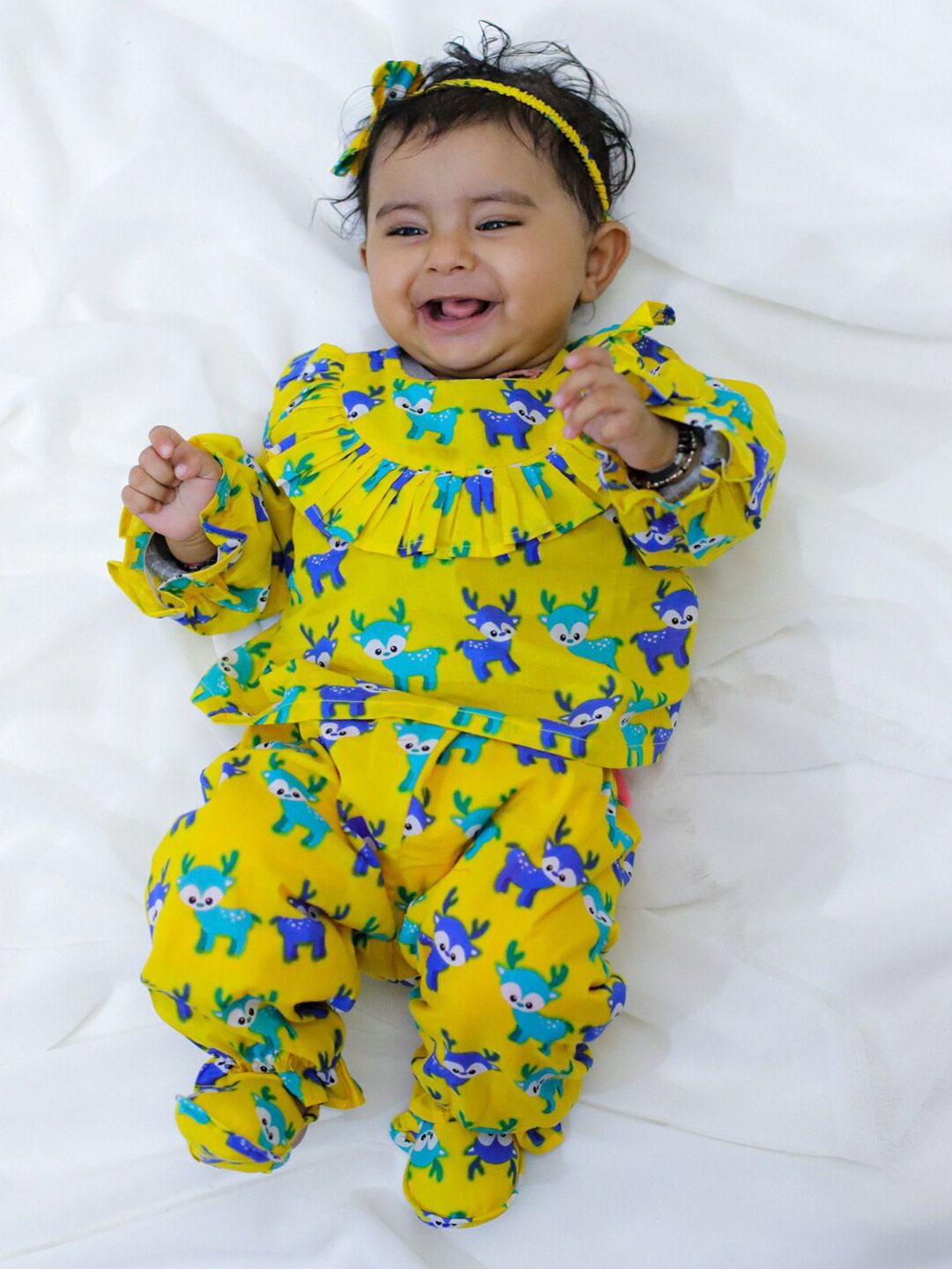 BownBee Infants Printed Top With Dhoti Pants-picture-31