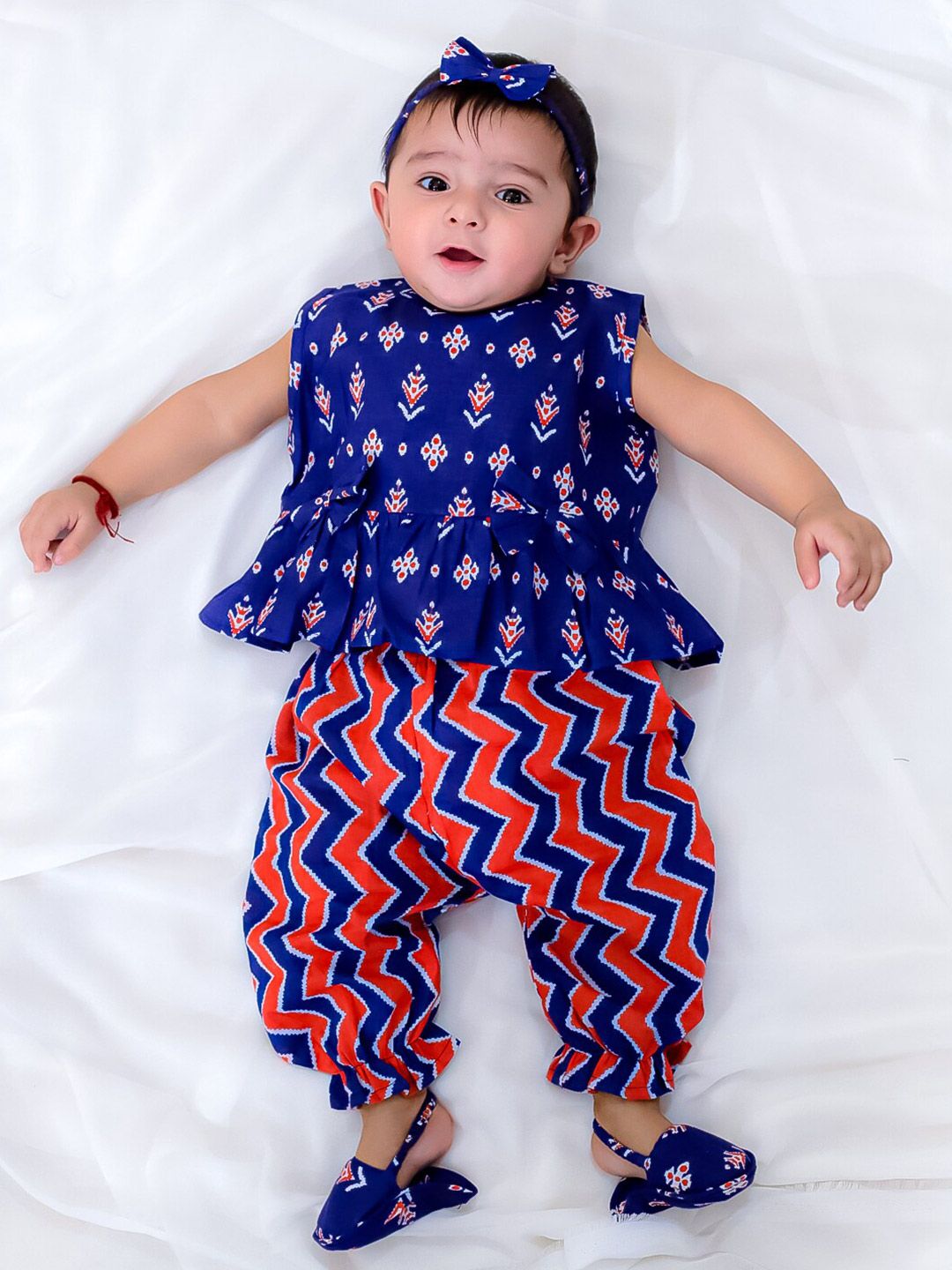 BownBee Infants Printed Top With Dhoti Pants-picture-46