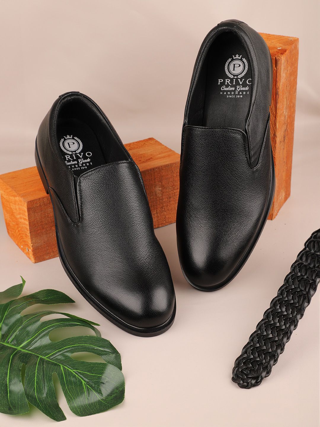 PRIVO by Inc.5 Men Leather Formal Slip-On Shoe