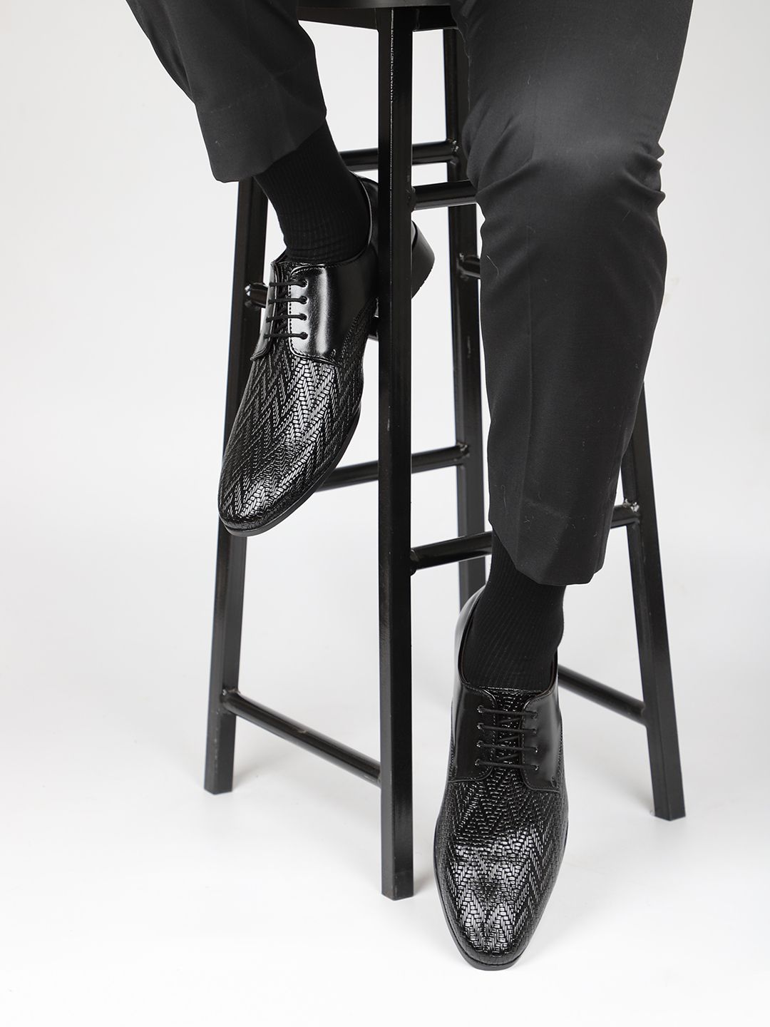 PRIVO by Inc.5 Men Textured Leather Formal Derbys-picture-40