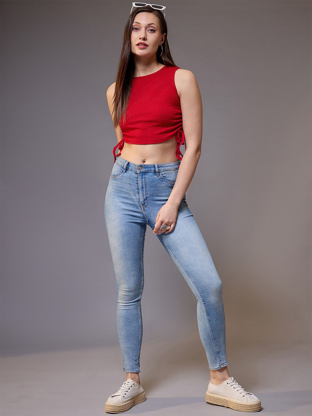 STYLECAST X KASSUALLY Round Neck Sleeveless Cotton Crop Top-image-19