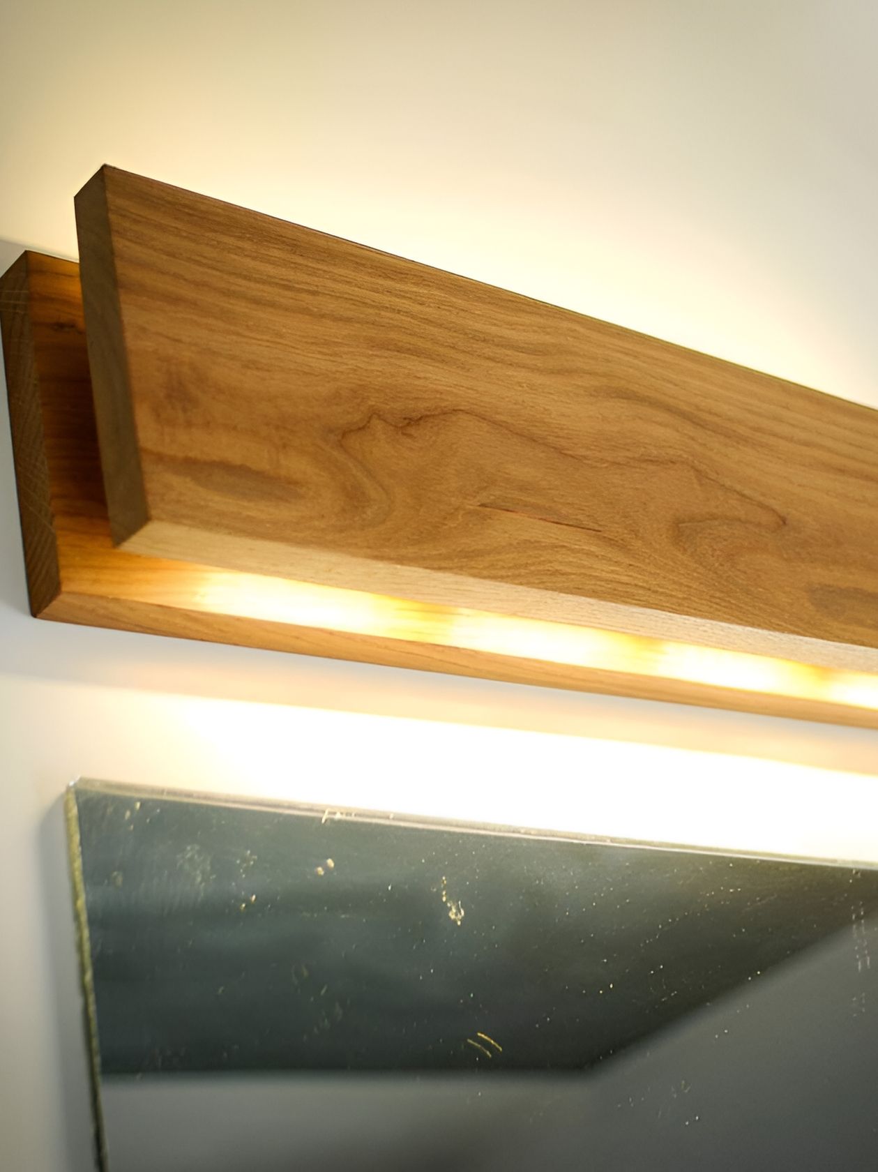 Artica Brown Textured Wooden Square Shaped Wall Lamp-picture-14