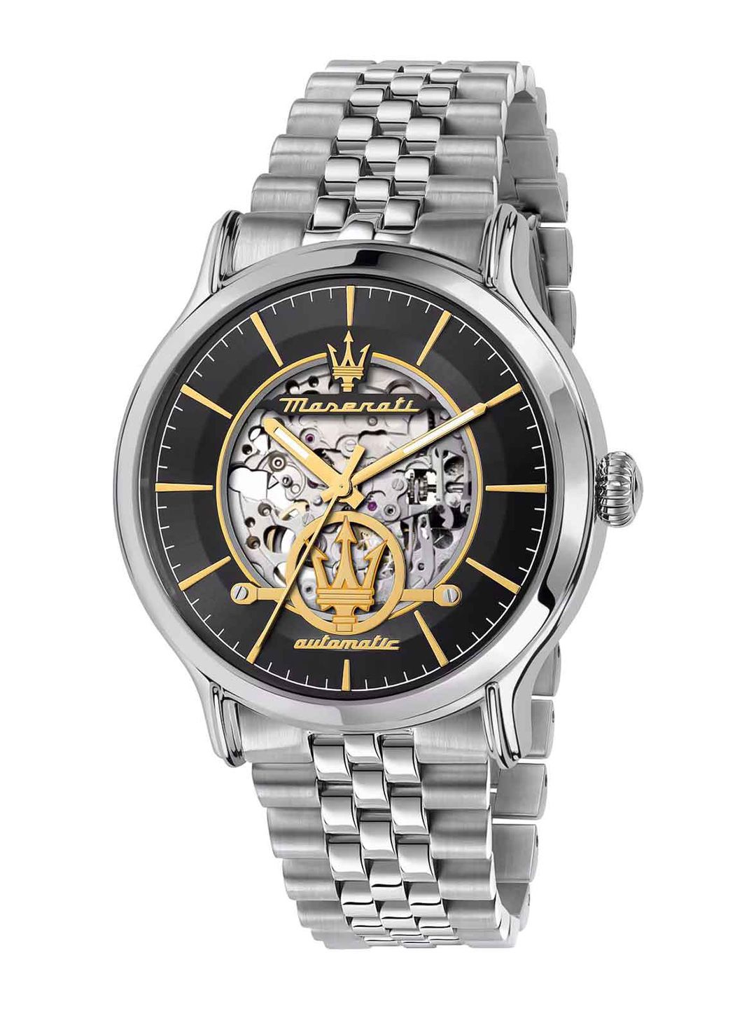 Maserati Men Stainless Steel Bracelet Style Straps Analogue Automatic Motion Powered Watch-image-29