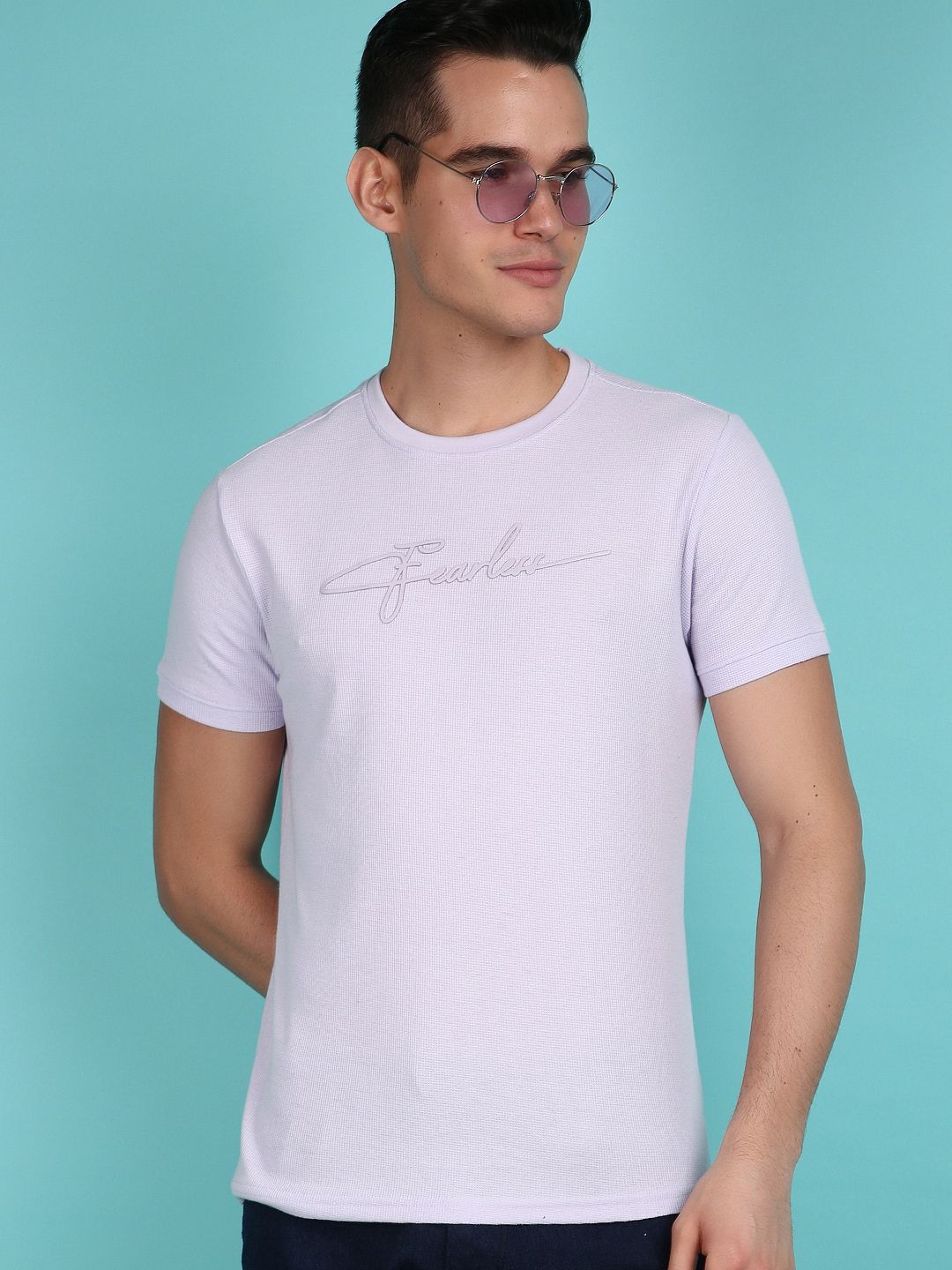 V-Mart Typography Printed Round Neck Cotton Slim Fit T-shirt-picture-10