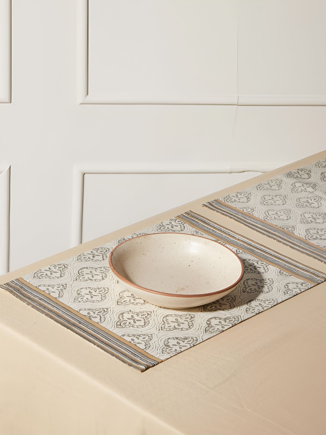 Fabindia White 6 Pieces Cotton Printed Table Placemats-image-11