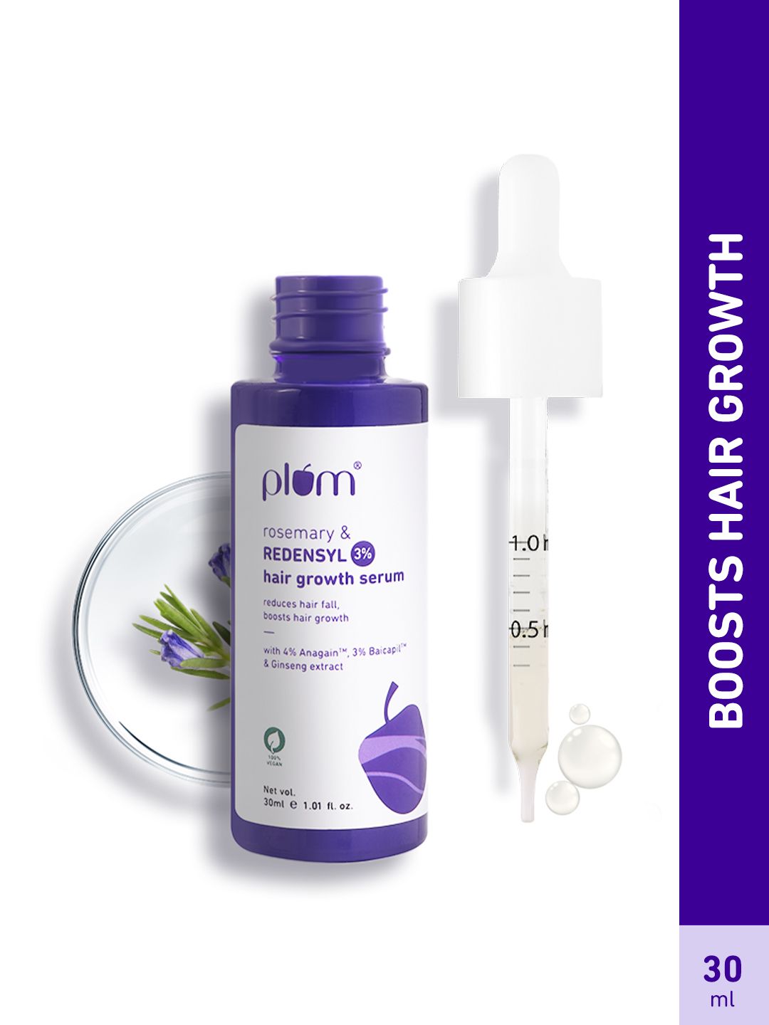 Plum Rosemary 3% Redensyl Hair Growth Serum - 30 ml-picture-6