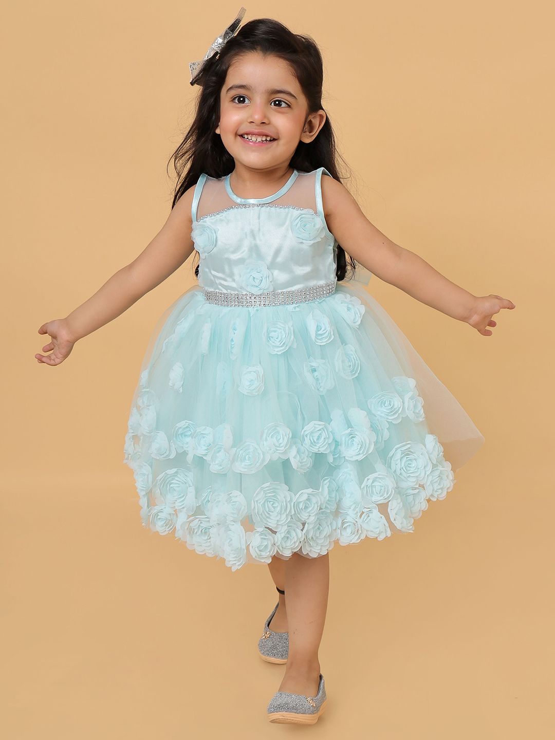 BAESD Girls Net Fit & Flare Dress-picture-17