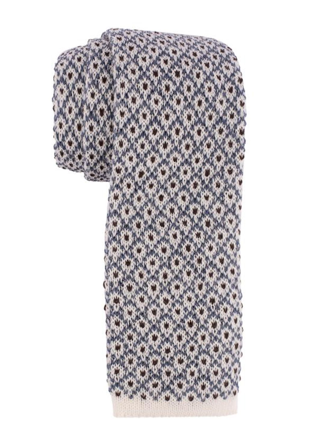 The Tie Hub Men Printed Woollen Broad Tie-picture-35