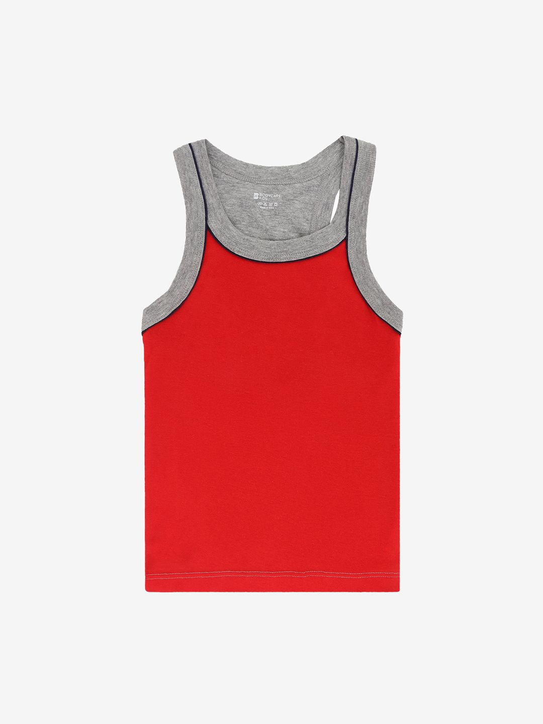 Bodycare Boys Colourblocked Pure Cotton Innerwear Basic Vests-KGA2014RD-PK001-picture-24