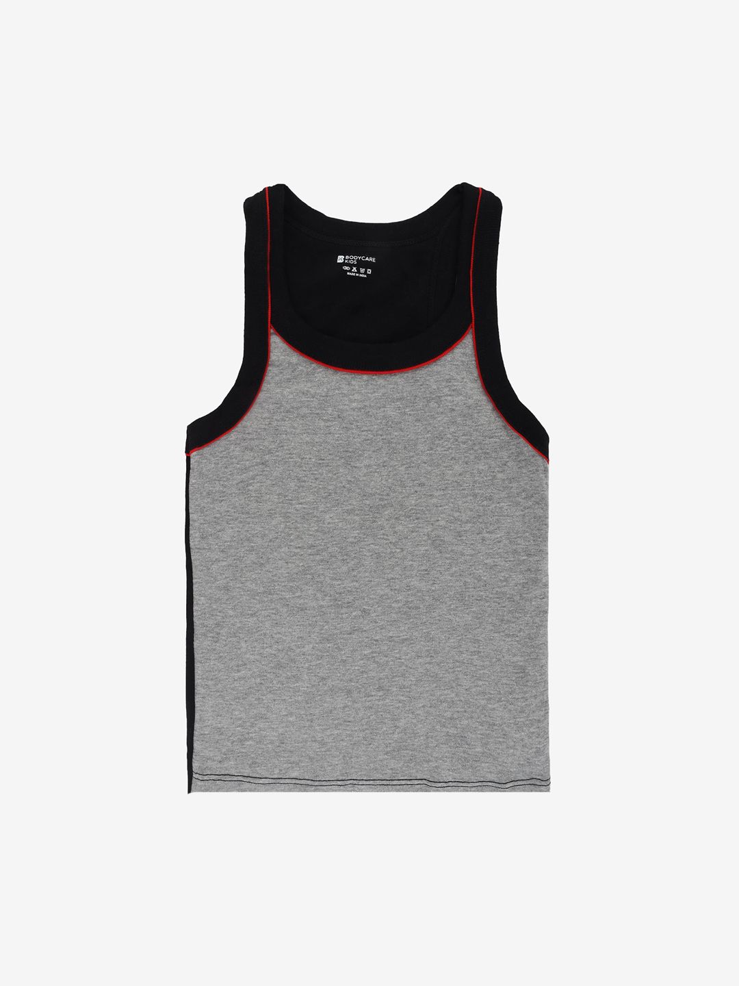 Bodycare Boys Colourblocked Pure Cotton Innerwear Basic Vests-KGA2014GR-PK001-picture-25
