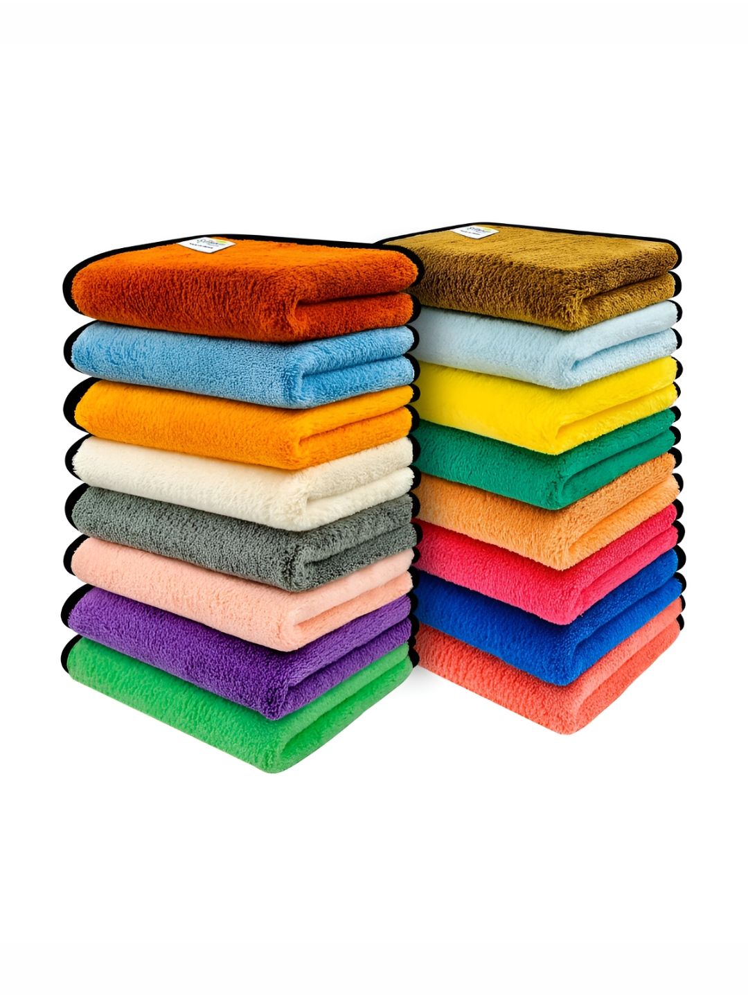Softspun Microfiber Red & Blue 16 Pieces Microfiber 300 GSM Face Towels-image-19