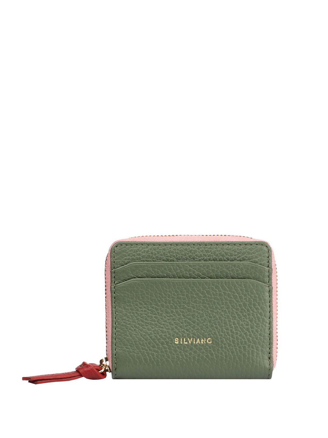 SILVIANO Unisex Textured Leather Zip Around Wallet-picture-47