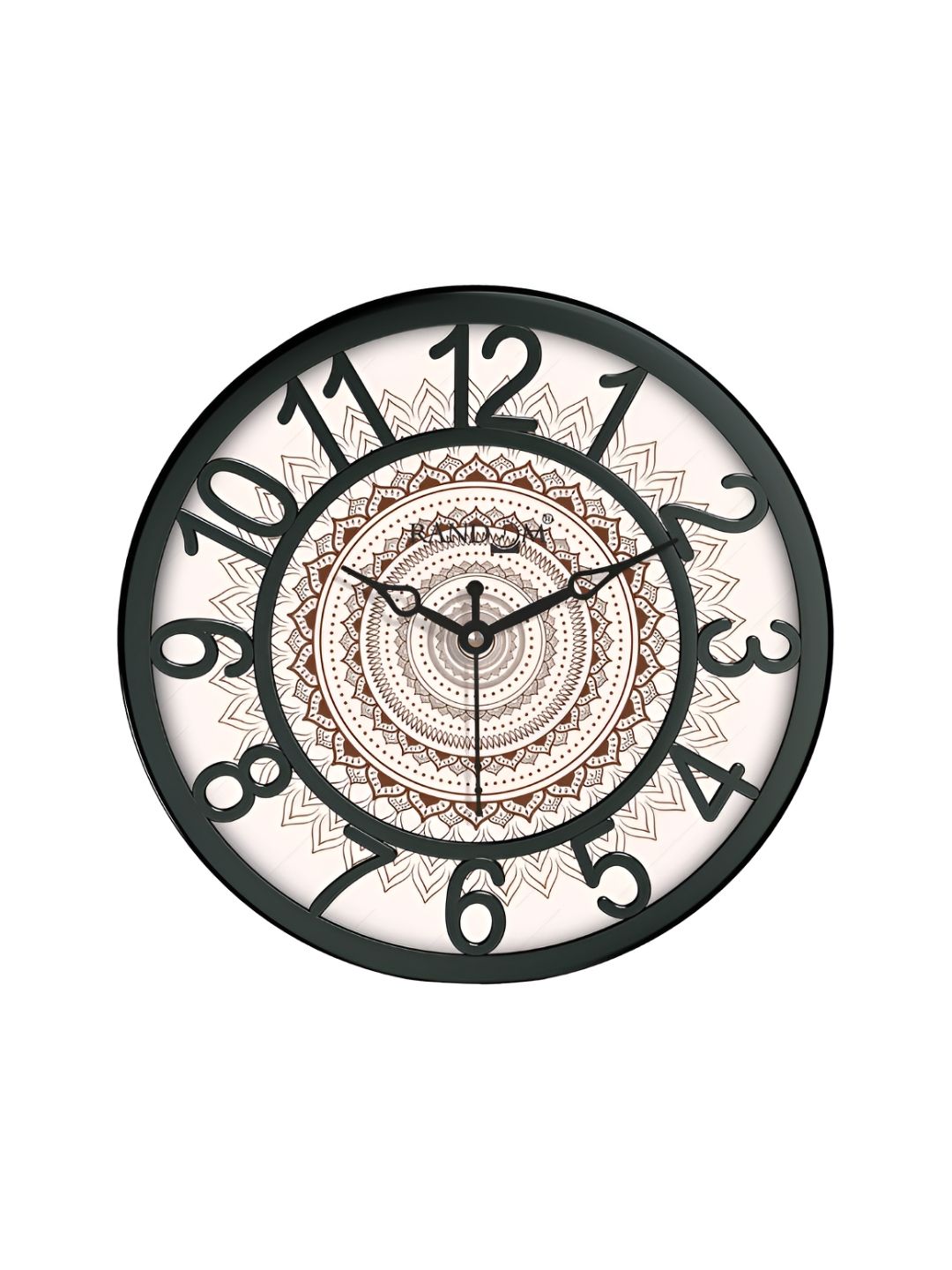 RANDOM Black & Brown Printed Contemporary Wall Clock-picture-55