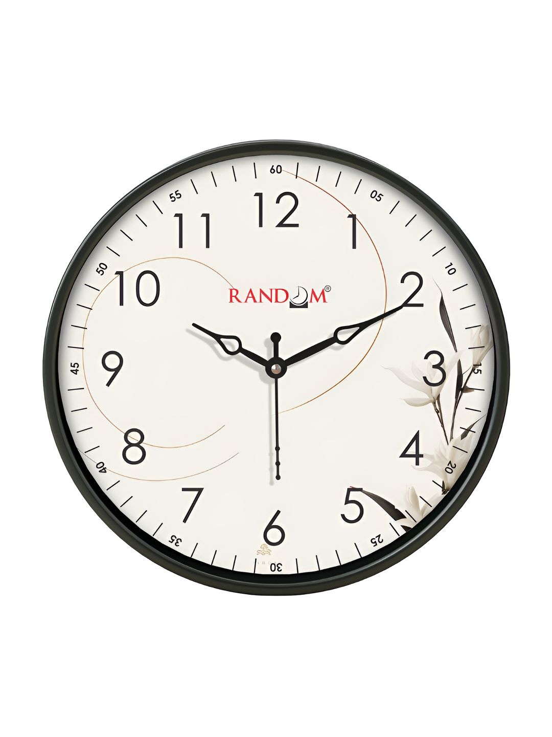 RANDOM Black & Off White Printed Contemporary Wall Clock-image-30